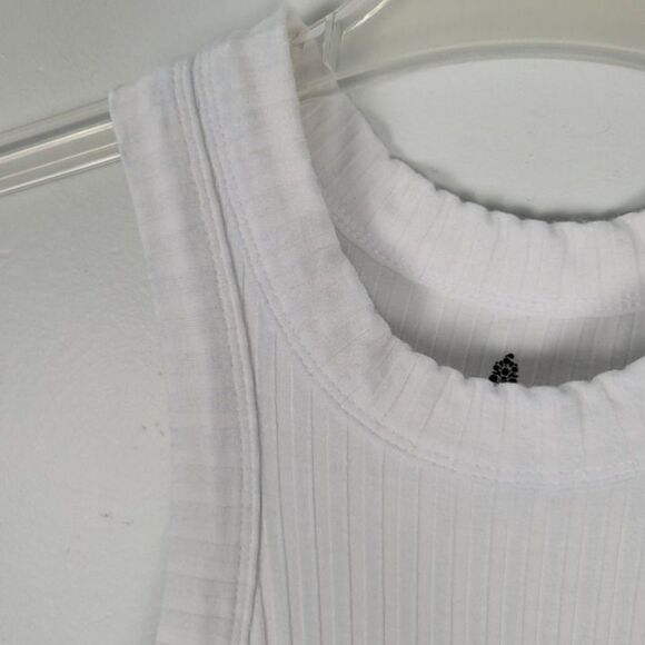 FP Movement Free People Size XS Blissed Out Racerback Tank Top Ribbed White - Picture 6 of 12